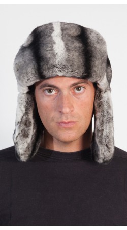 Rex Chinchilla Fur Hat for Men - Russian Style